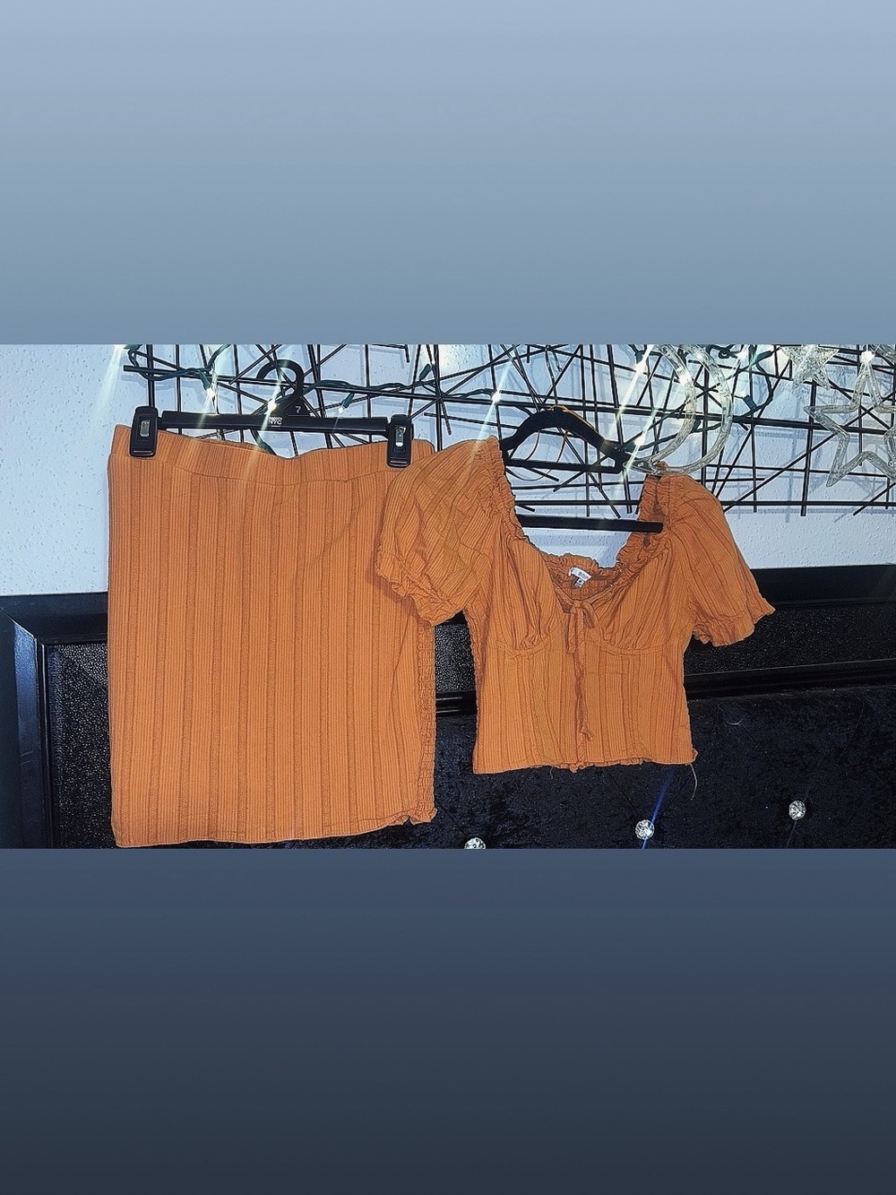 Rust Orange Smocked Shirt & Skirt Set | Effortless Summer Two-Piece 🧡💛